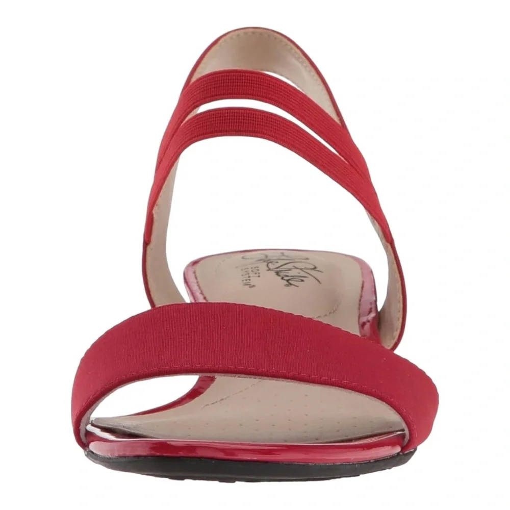 Life Stride Soft System Yolo Wedge Sandals Red, Size 7.5 - Picture 4 of 9